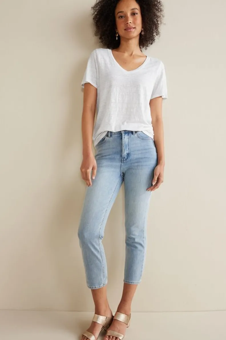 Camiseta casual Aubrey en tejido de lino texturizado - Ambiente suave de Tops para looks relajados