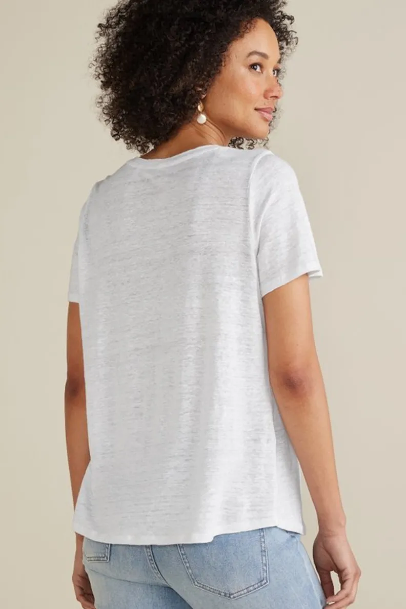 Camiseta casual Aubrey en tejido de lino texturizado - Ambiente suave de Tops para looks relajados