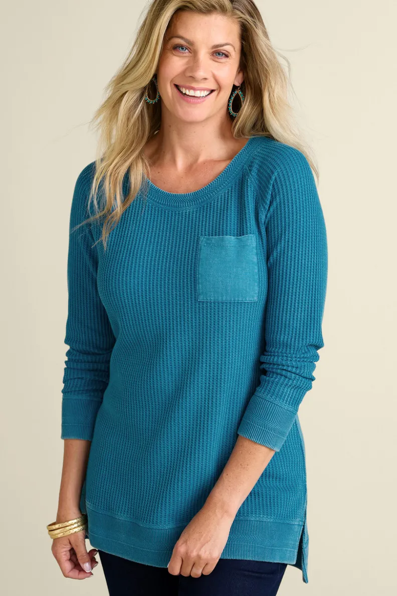 Blusas Elegantes: Túnicas Otoñales en Tejido Waffle y Leggings Ajustados - Soft Surroundings