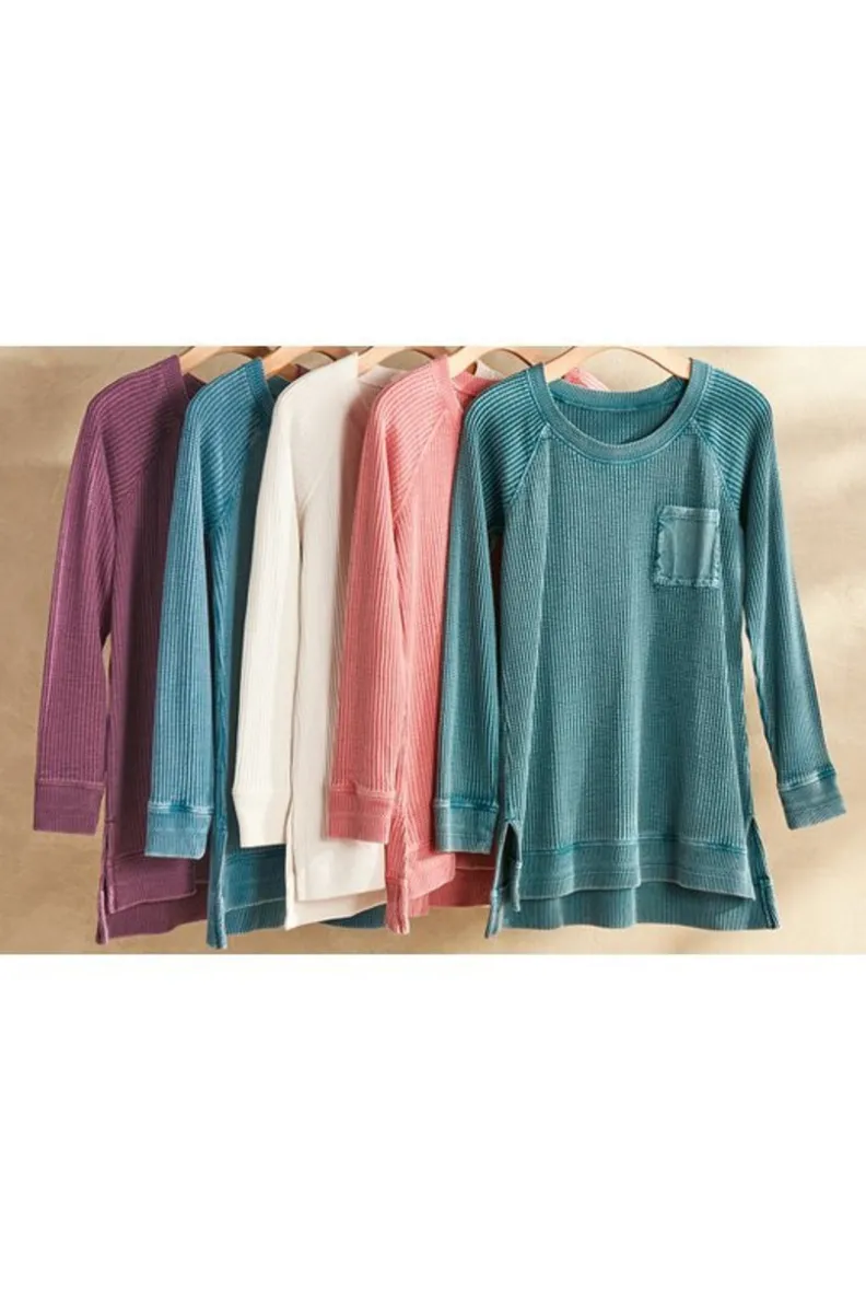 Blusas Elegantes: Túnicas Otoñales en Tejido Waffle y Leggings Ajustados - Soft Surroundings