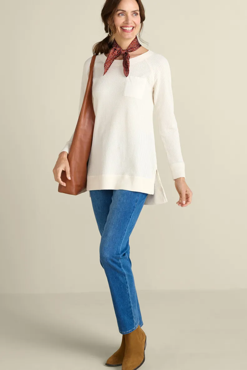 Blusas Elegantes: Túnicas Otoñales en Tejido Waffle y Leggings Ajustados - Soft Surroundings