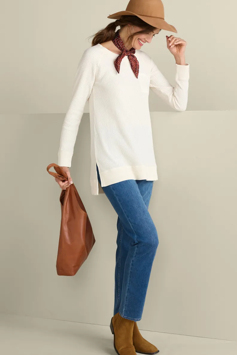 Blusas Elegantes: Túnicas Otoñales en Tejido Waffle y Leggings Ajustados - Soft Surroundings