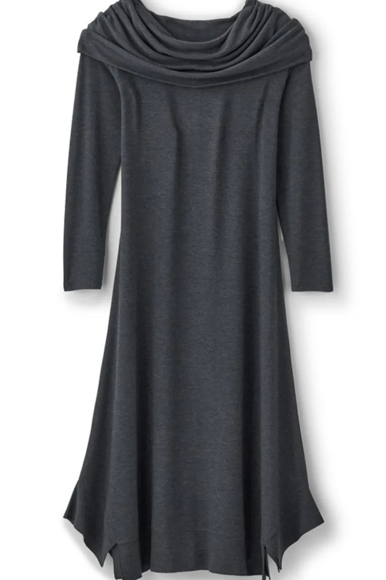 Vestido Midilargo B'call en Punto Carbón - Suave Textura Otoño/Invierno, Soft Surroundings