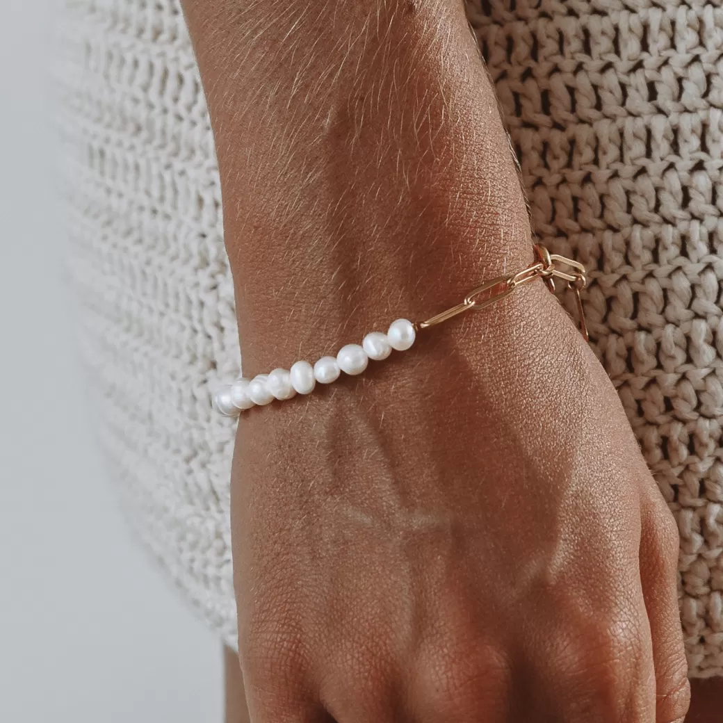 Pulsera Elegante de Perlas Naturales de Bermuda - Colección Exclusiva Atolea Joyería
