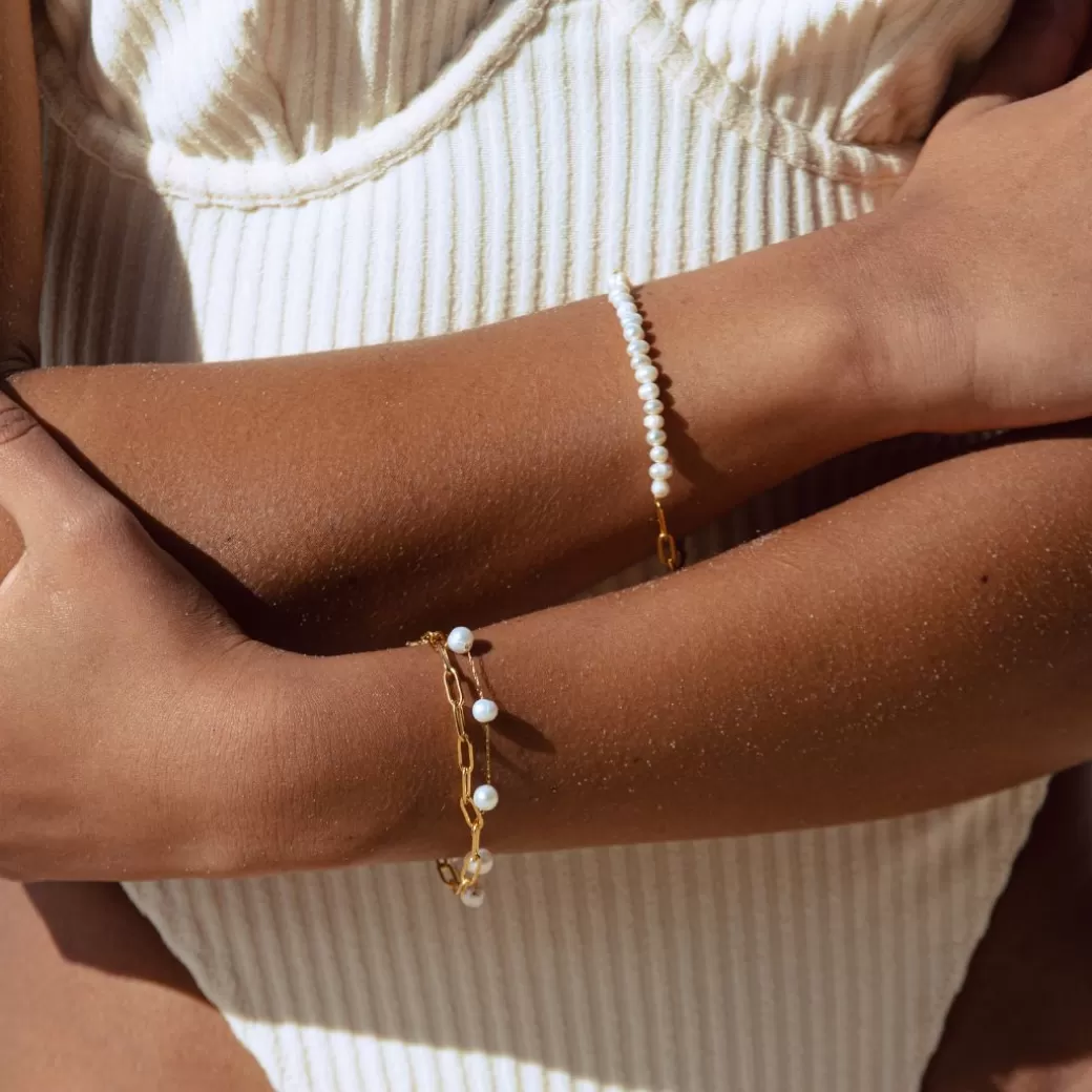 Pulsera Elegante de Perlas Naturales de Bermuda - Colección Exclusiva Atolea Joyería