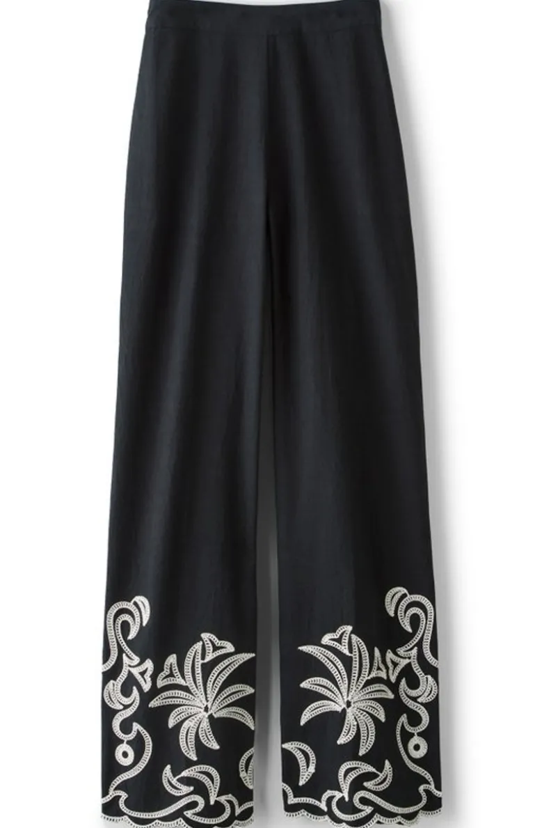 Pantalón Bernita de Soft Surroundings - Negro Clásico con Ajuste Cómodo y Tejido Premium