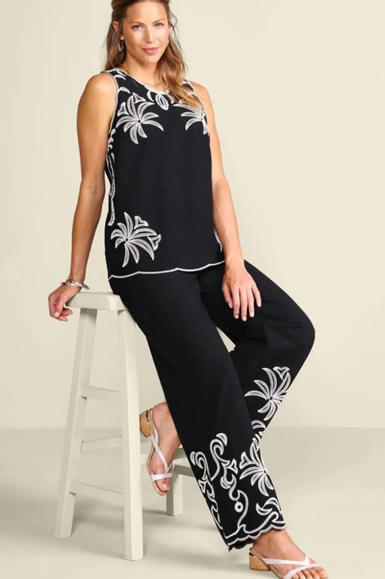Pantalón Bernita de Soft Surroundings - Negro Clásico con Ajuste Cómodo y Tejido Premium