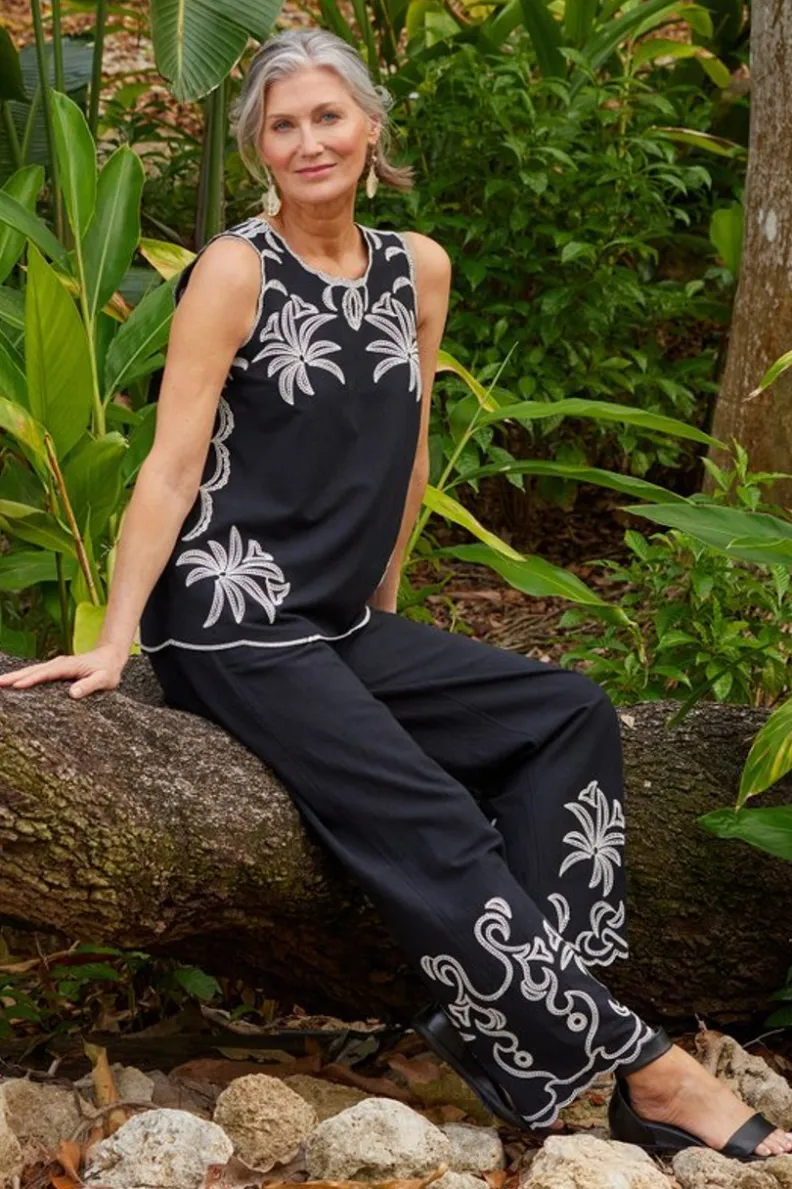 Pantalón Bernita de Soft Surroundings - Negro Clásico con Ajuste Cómodo y Tejido Premium