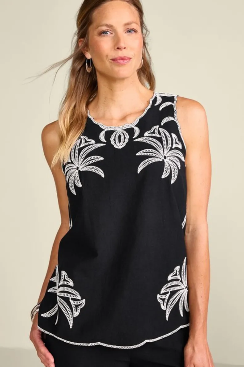 Blusa Bernita en Negro - Prenda Superior con Detalles Elegantes de Soft Surroundings | Estilo Casual y Confortable