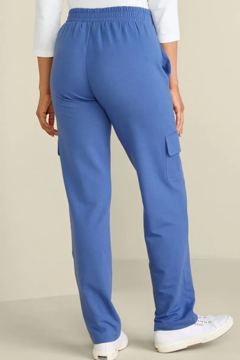 Pantalón Cargo Birdie Soft Surroundings en Felpa Francesa - Ajuste Cómodo Azul Marino Oscuro