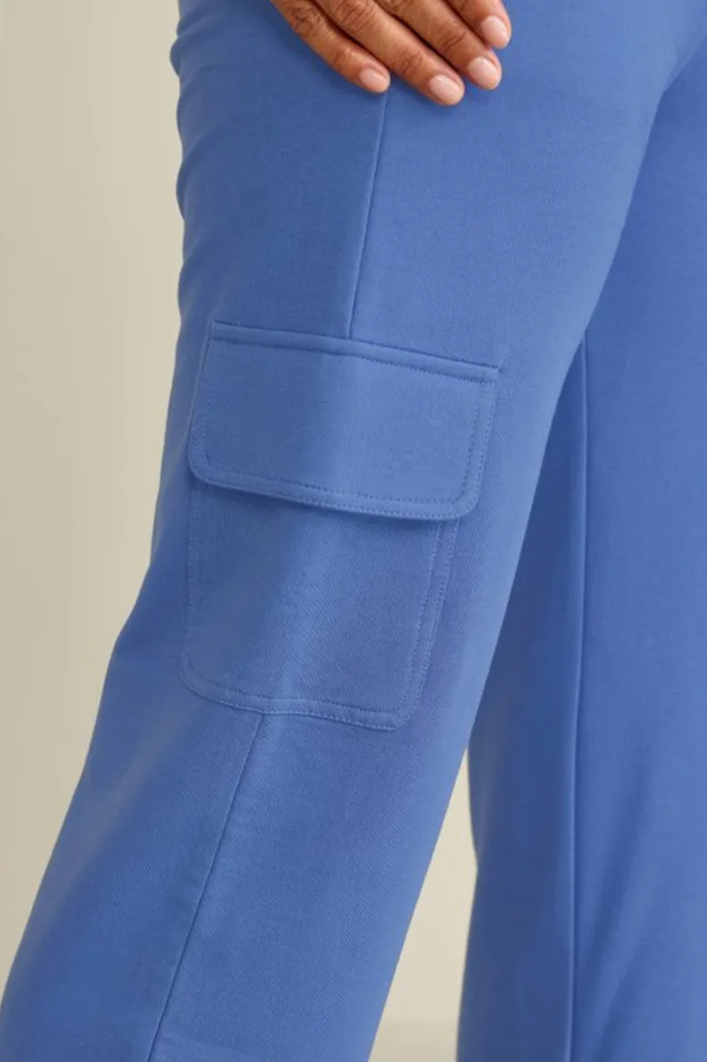 Pantalón Cargo Birdie Soft Surroundings en Felpa Francesa - Ajuste Cómodo Azul Marino Oscuro