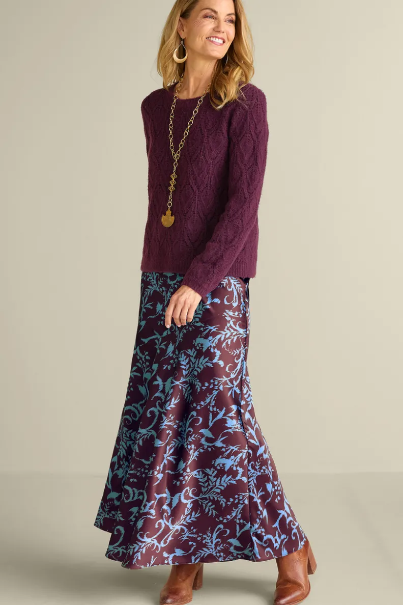 Falda Blaise en Satén Suave - Elegancia Casual de Soft Surroundings