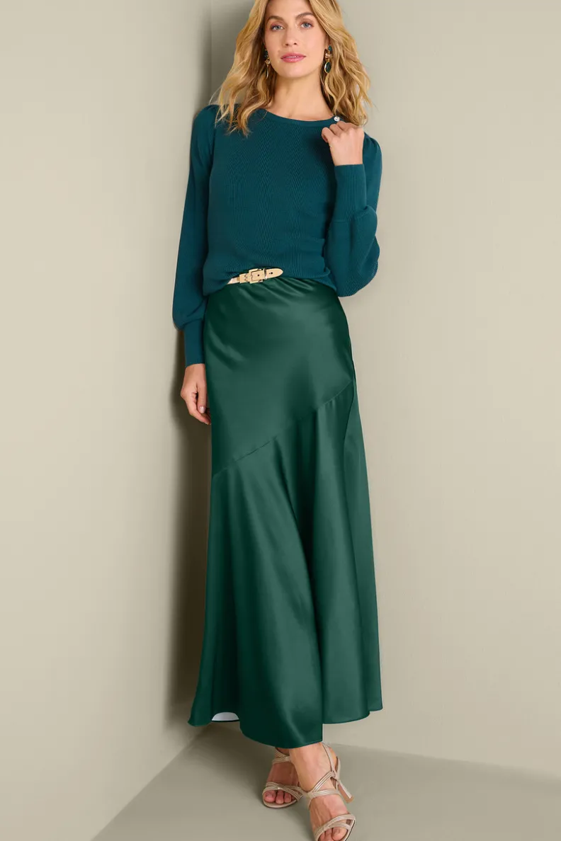 Falda Blaise en Satén Suave - Elegancia Casual de Soft Surroundings