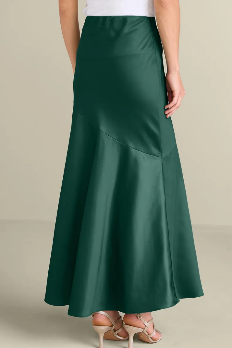 Falda Blaise en Satén Suave - Elegancia Casual de Soft Surroundings