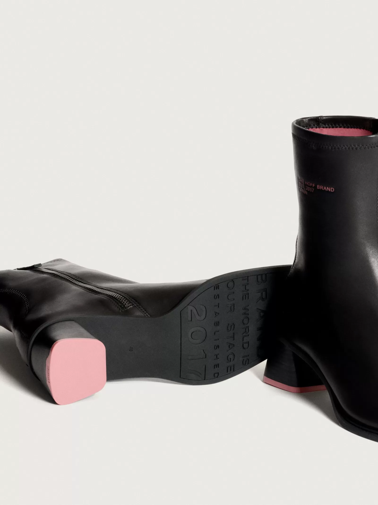 Botines HOFF para Mujer: Tacón Cómodo en Negro Clásico - Diseño Versátil de Invierno 

(，，，，)