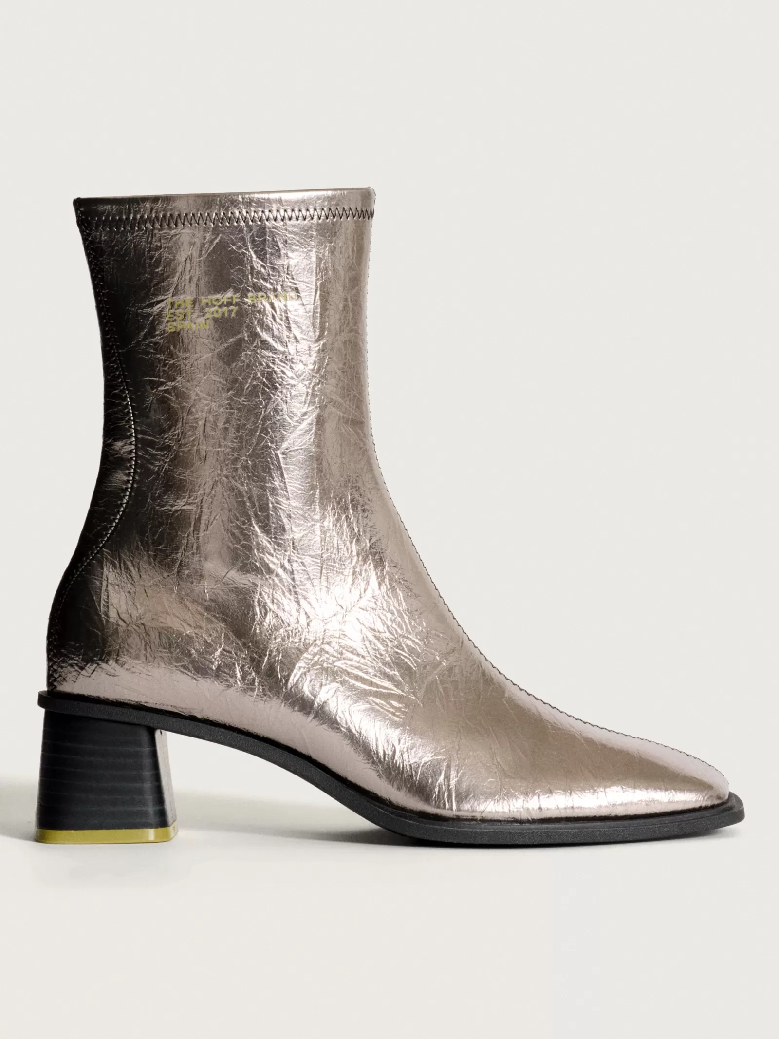 HOFF - Botines con Tacón Mujer en Gris Plomo | Cuero Genuino y Estilo Moderno para Invierno