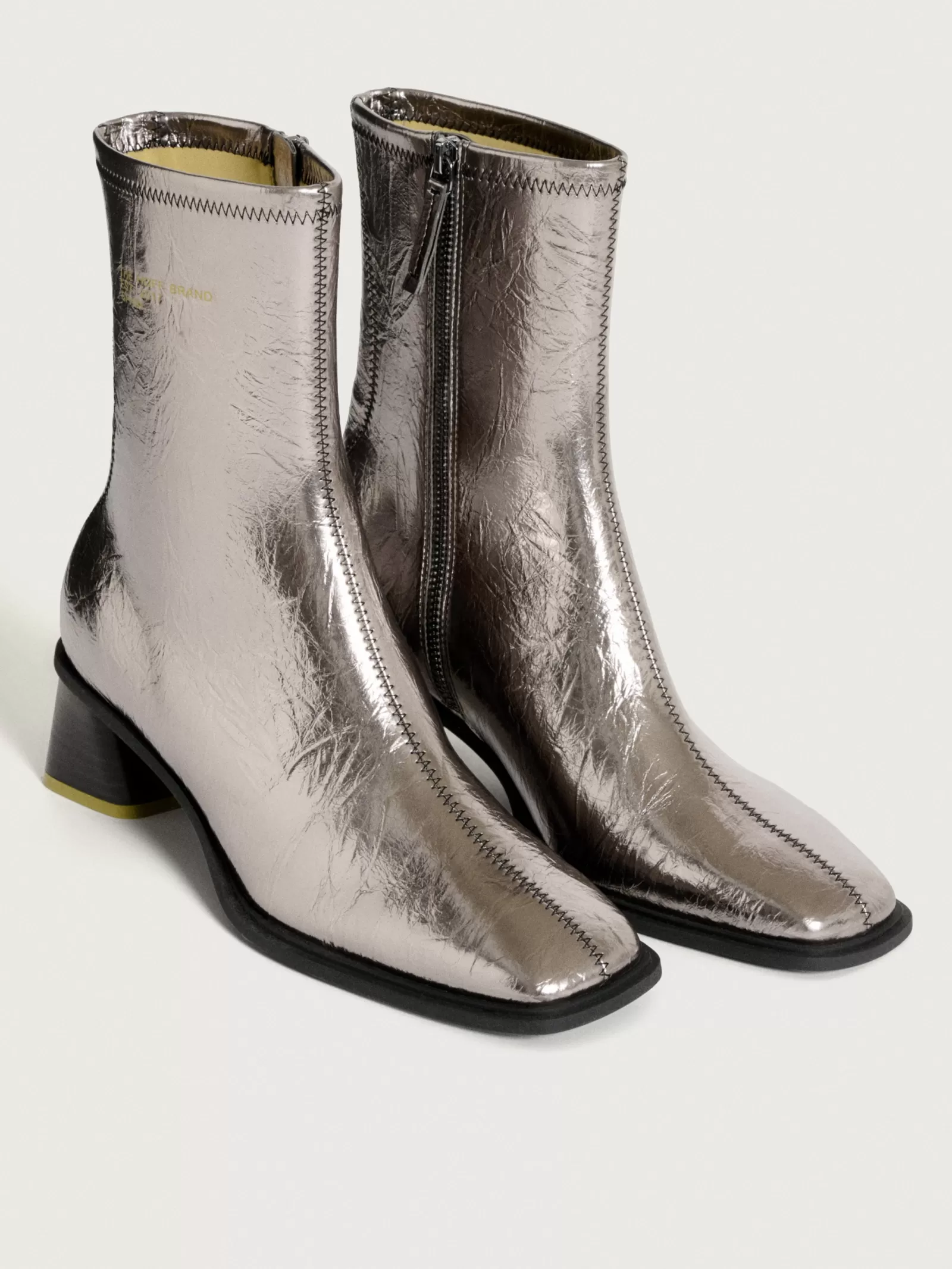HOFF - Botines con Tacón Mujer en Gris Plomo | Cuero Genuino y Estilo Moderno para Invierno