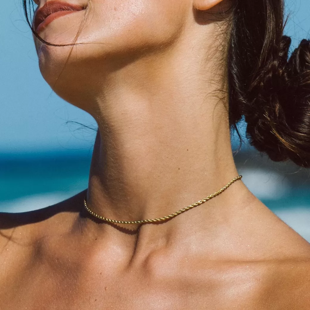 Cadena Calvi de Atolea - Collar Trenzado con Detalles Artesanales en Plata de la Colección Mediterránea