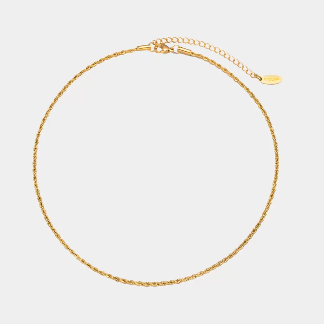 Cadena Calvi de Atolea - Collar Trenzado con Detalles Artesanales en Plata de la Colección Mediterránea