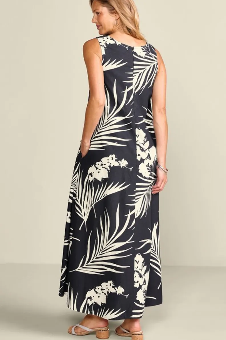 Vestido Largo Capri con Estampado de Palmeras - Comodidad Boho de Soft Surroundings | Diseño Brasileño para Días de Verano