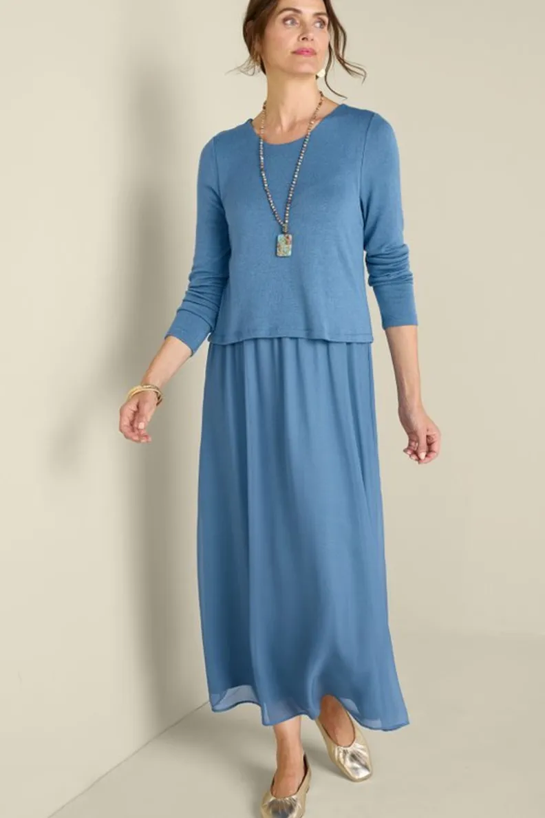 Vestido Cassie de Soft Surroundings - Tejido vaporoso con corte casual elegante para verano, disponible en colores estacionales. ¡Elección perfecta para ocasiones especiales y looks diarios!