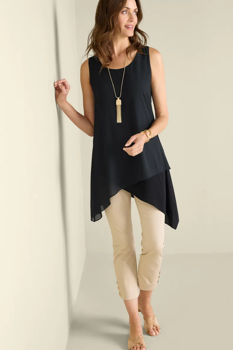 Túnica Celine de Soft Surroundings en Marfil Perlado - Diseño Aireado y Versátil