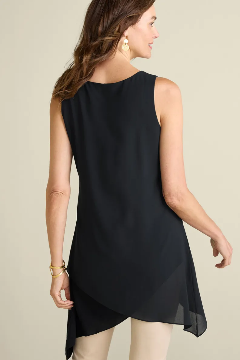 Túnica Celine de Soft Surroundings en Marfil Perlado - Diseño Aireado y Versátil
