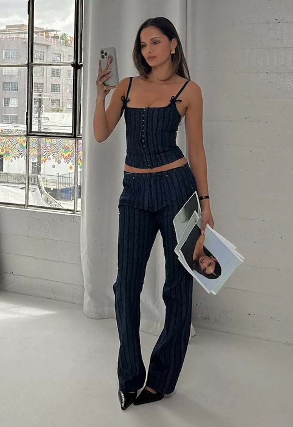 ¡Oferta Exclusiva! Corsé Leona en Denim con Aura Carismática - ¡Edición Limitada!