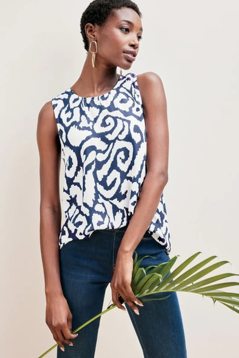 Camiseta Coralina de Algodón Orgánico - Tops Soft Surroundings Colección Primavera