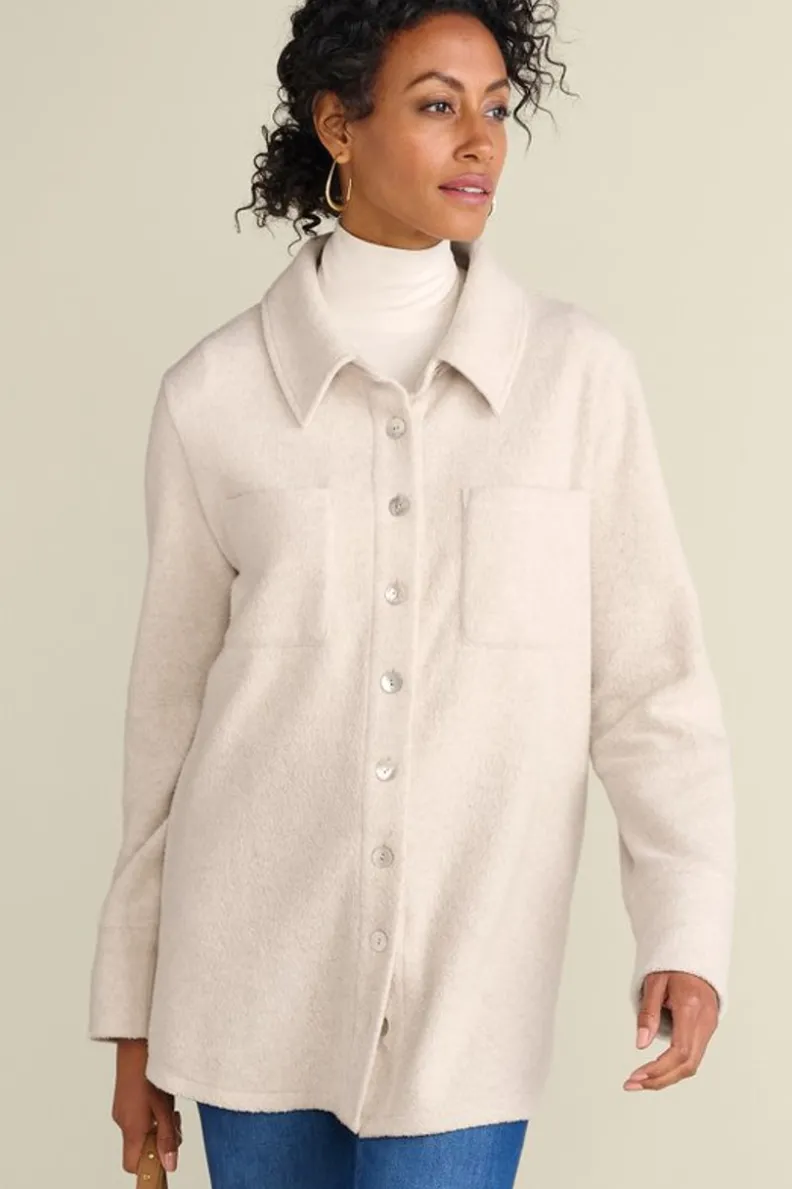 Camisa Oversize Tops Entornos Suaves - Tejido Ultra Suave Color Heather Taupe, Estilo Boyfriend Cálido y Abrigado