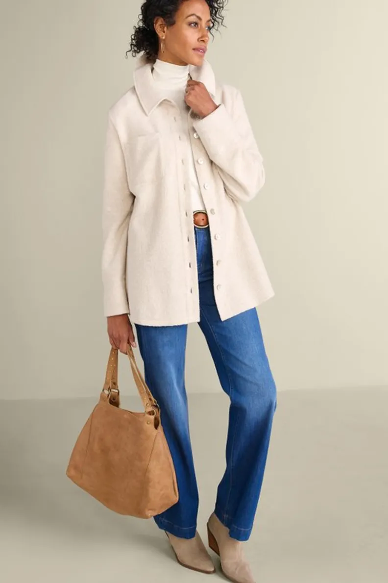 Camisa Oversize Tops Entornos Suaves - Tejido Ultra Suave Color Heather Taupe, Estilo Boyfriend Cálido y Abrigado