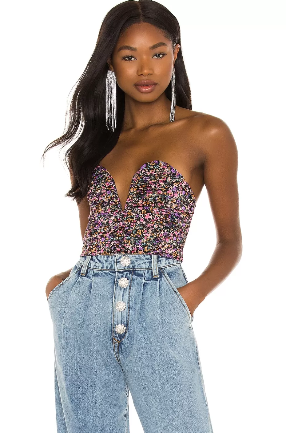 Sujetador Crawford de Encaje - Diseño Exclusivo Lovers + Friends | Tendencias Primavera 2024 | Estilo Bohemio con Detalles de Tul