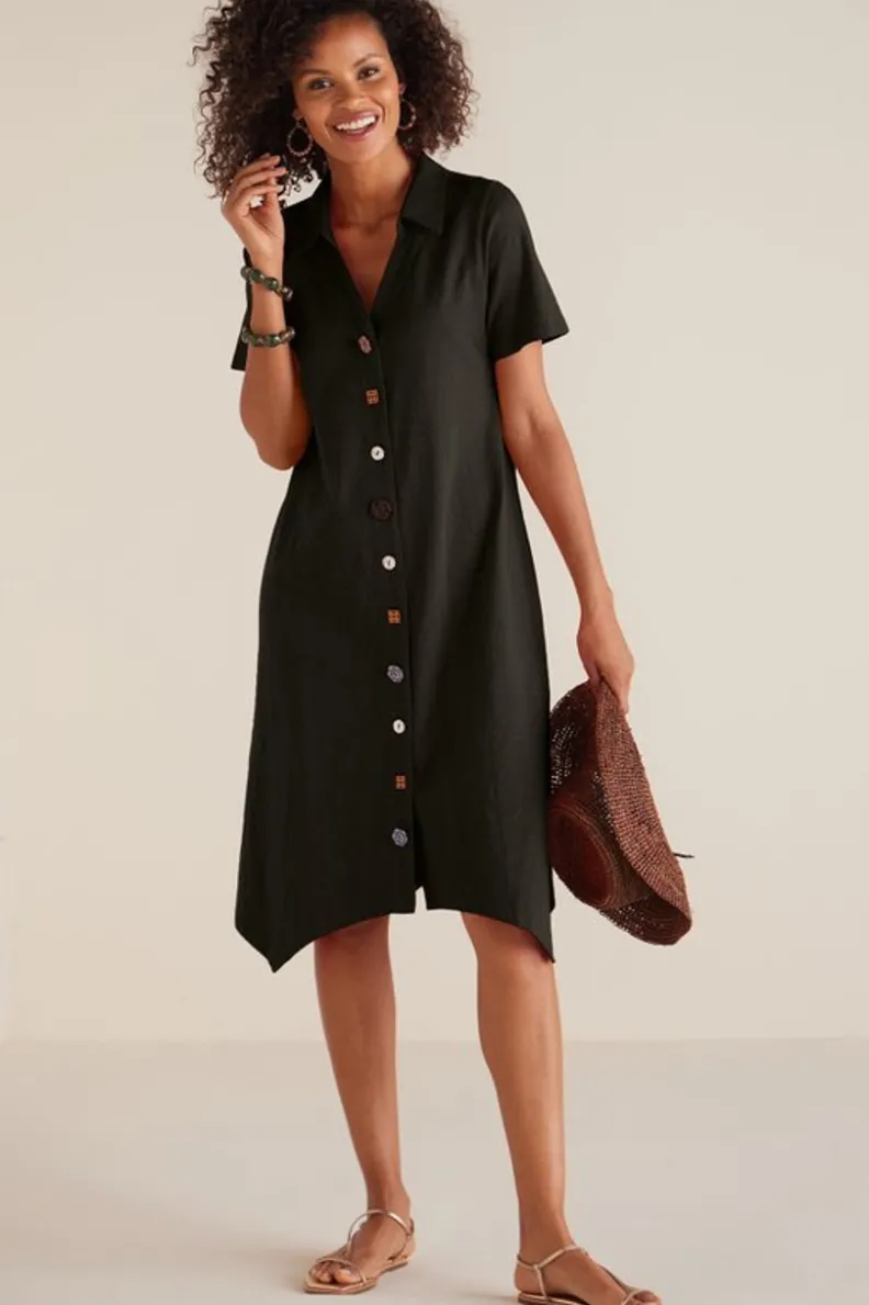 Vestido Danielle de Soft Surroundings - Elegancia Casual con Botones y Detalles Especiales