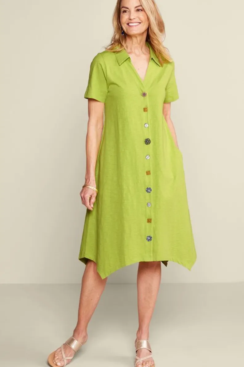 Vestido Danielle de Soft Surroundings - Elegancia Casual con Botones y Detalles Especiales