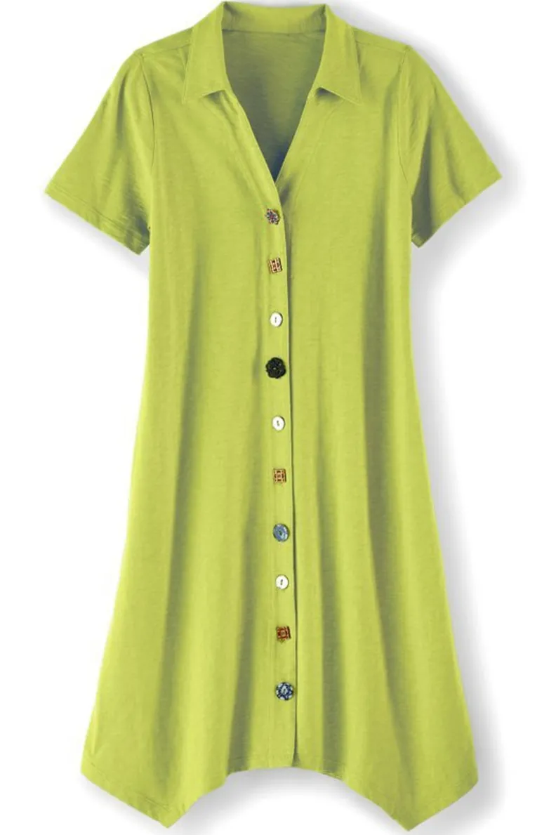Vestido Danielle de Soft Surroundings - Elegancia Casual con Botones y Detalles Especiales