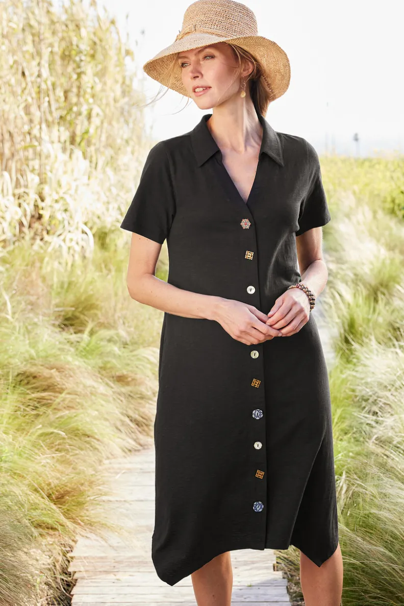 Vestido Danielle de Soft Surroundings - Elegancia Casual con Botones y Detalles Especiales