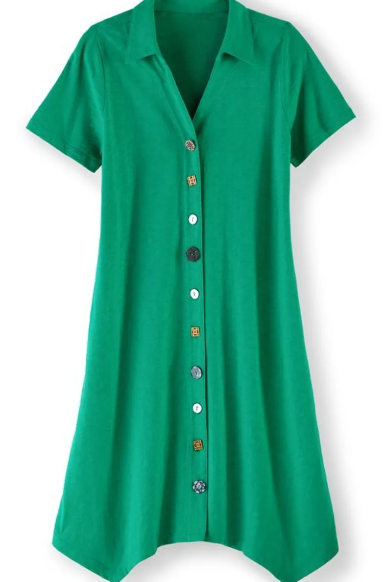 Vestido Danielle de Soft Surroundings - Elegancia Casual con Botones y Detalles Especiales