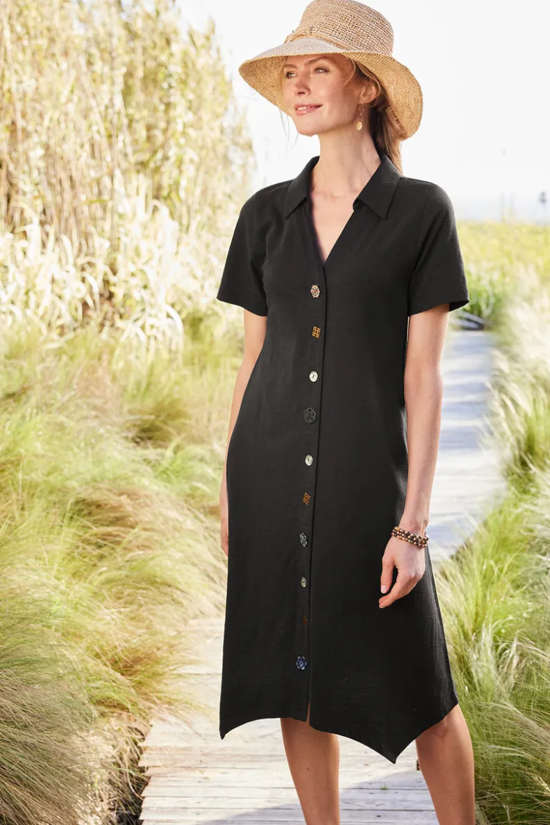 Vestido Danielle de Soft Surroundings - Elegancia Casual con Botones y Detalles Especiales