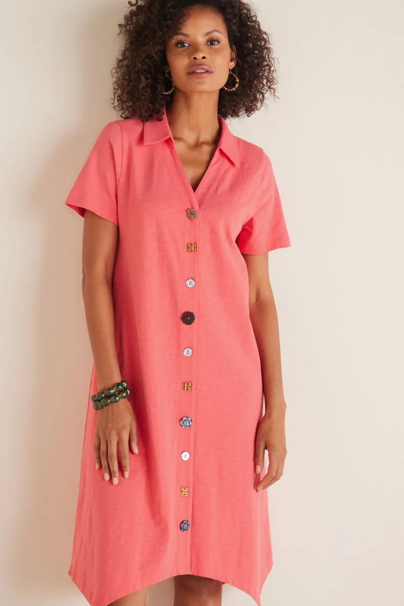 Vestido Danielle de Soft Surroundings - Elegancia Casual con Botones y Detalles Especiales