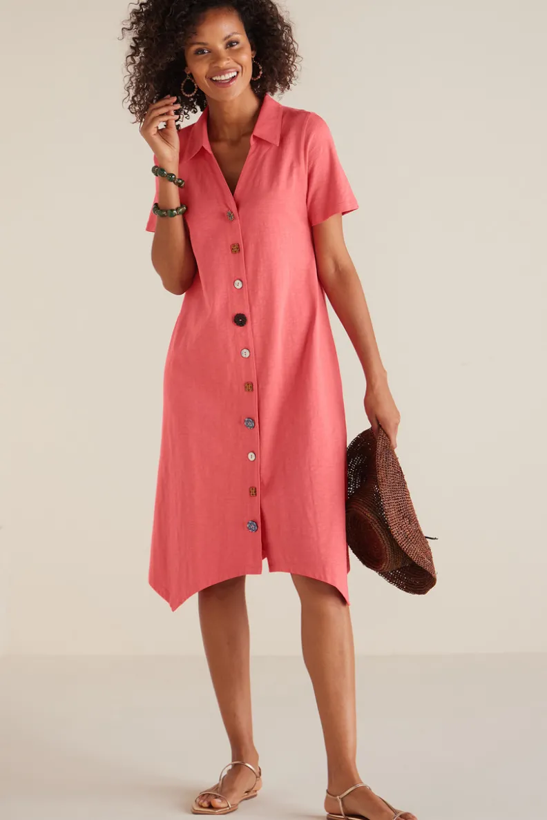 Vestido Danielle de Soft Surroundings - Elegancia Casual con Botones y Detalles Especiales