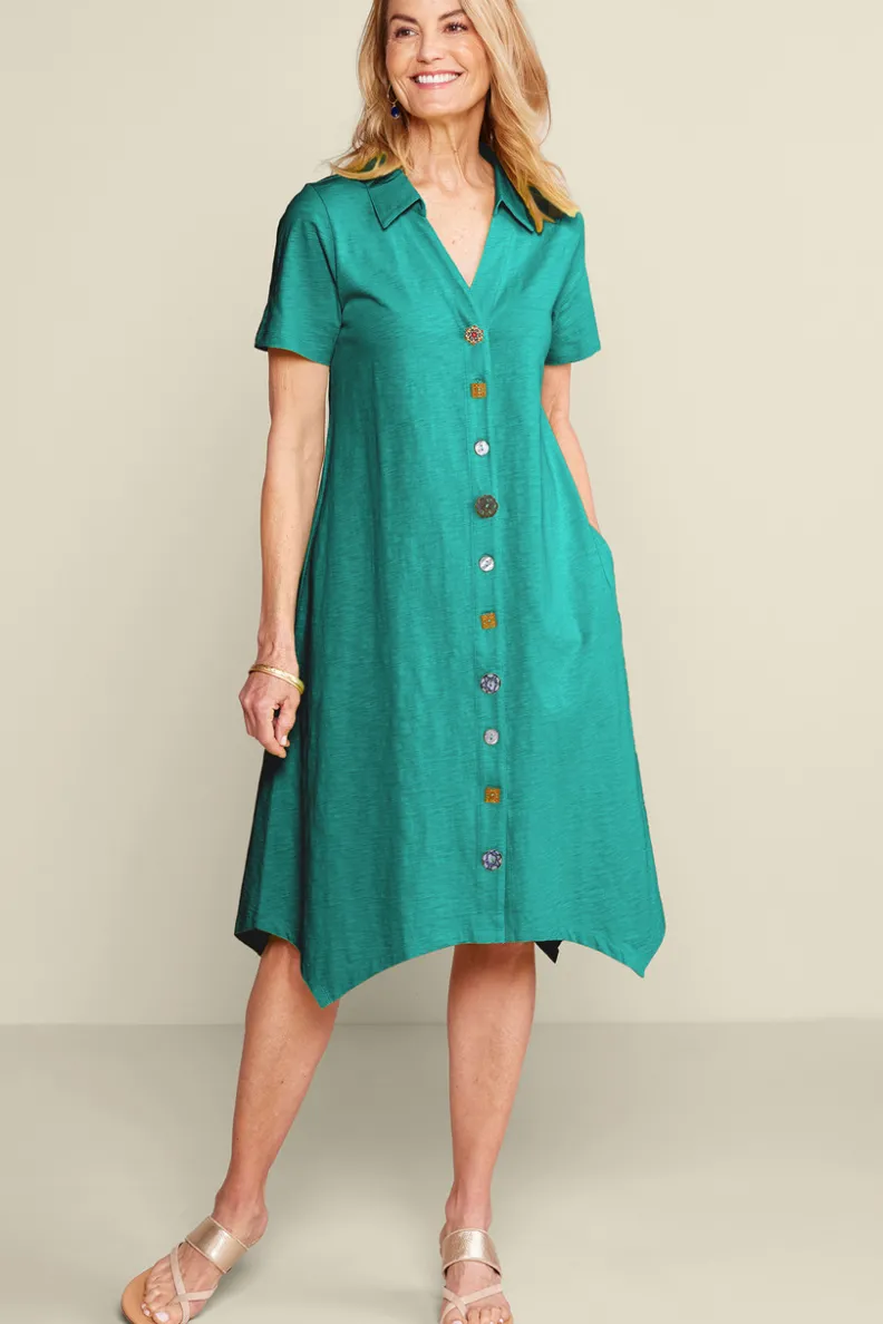 Vestido Danielle de Soft Surroundings - Elegancia Casual con Botones y Detalles Especiales