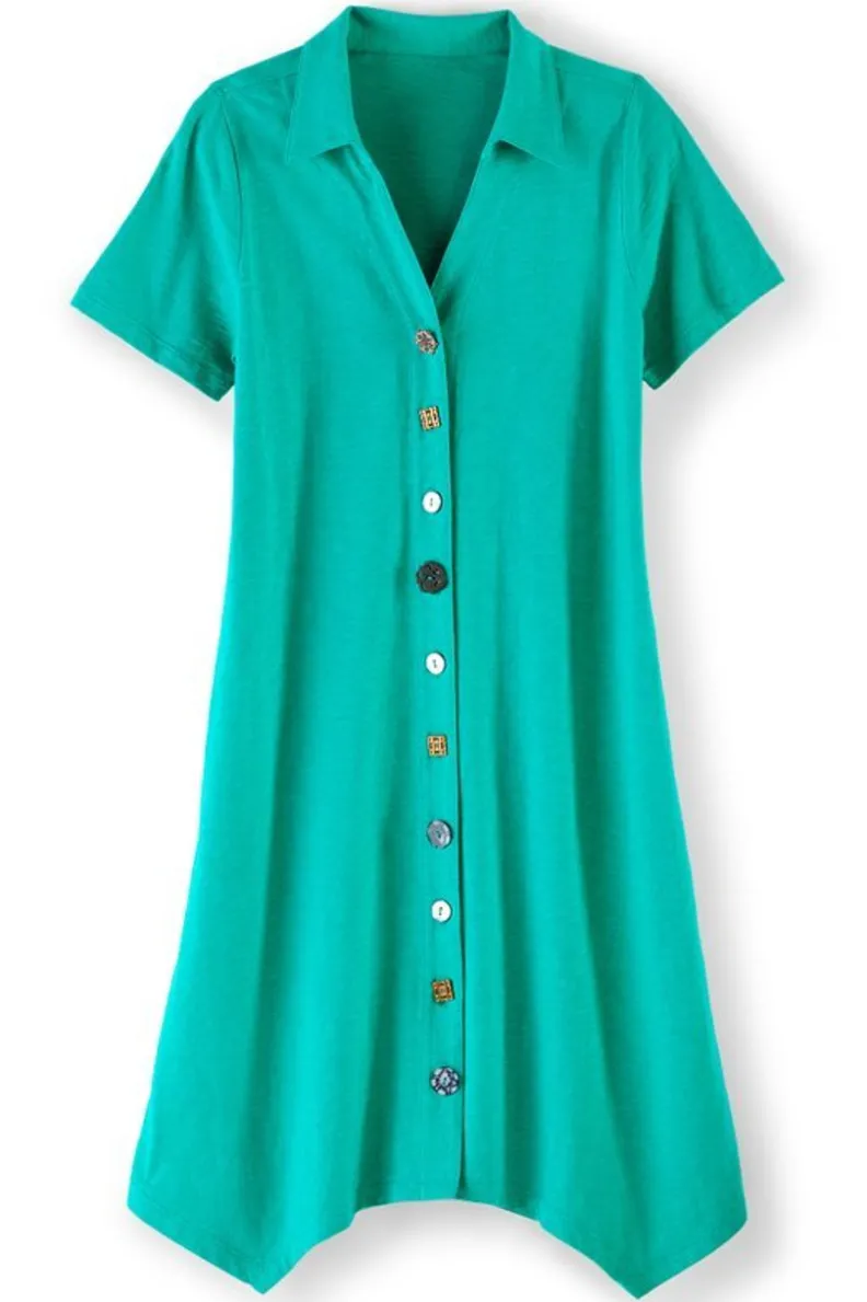 Vestido Danielle de Soft Surroundings - Elegancia Casual con Botones y Detalles Especiales