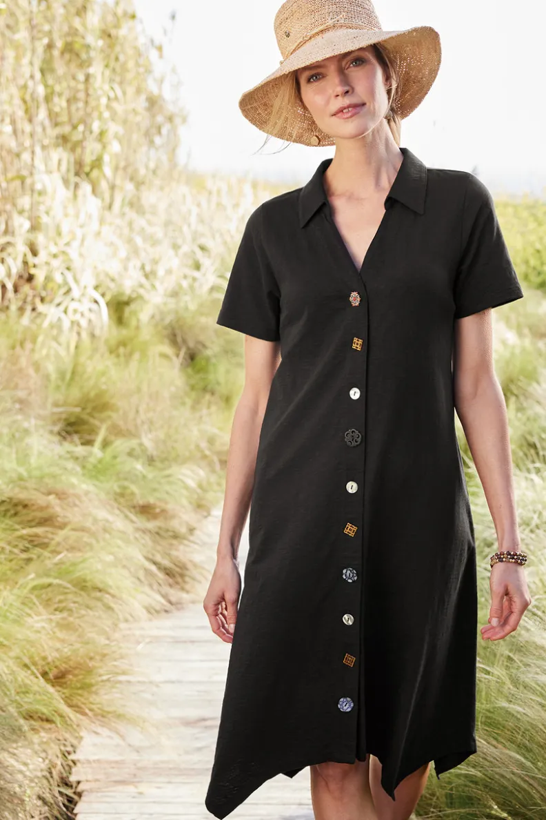 Vestido Danielle de Soft Surroundings - Elegancia Casual con Botones y Detalles Especiales