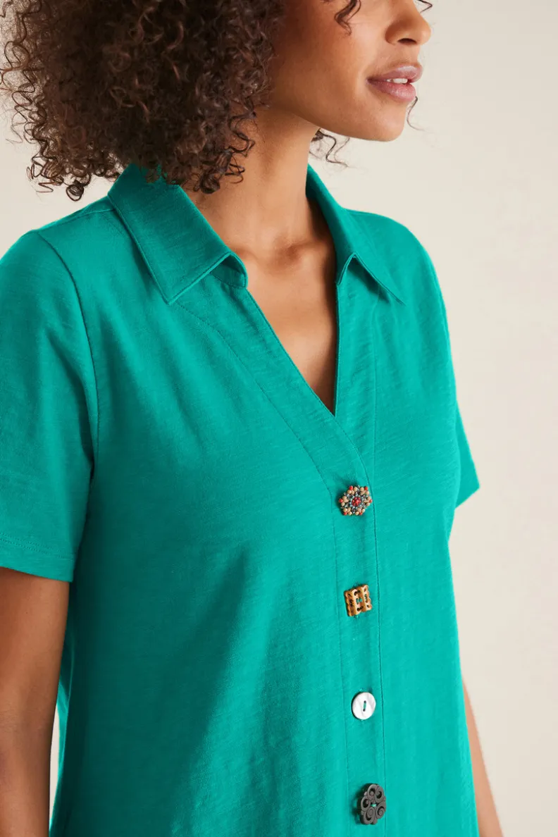 Vestido Danielle de Soft Surroundings - Elegancia Casual con Botones y Detalles Especiales