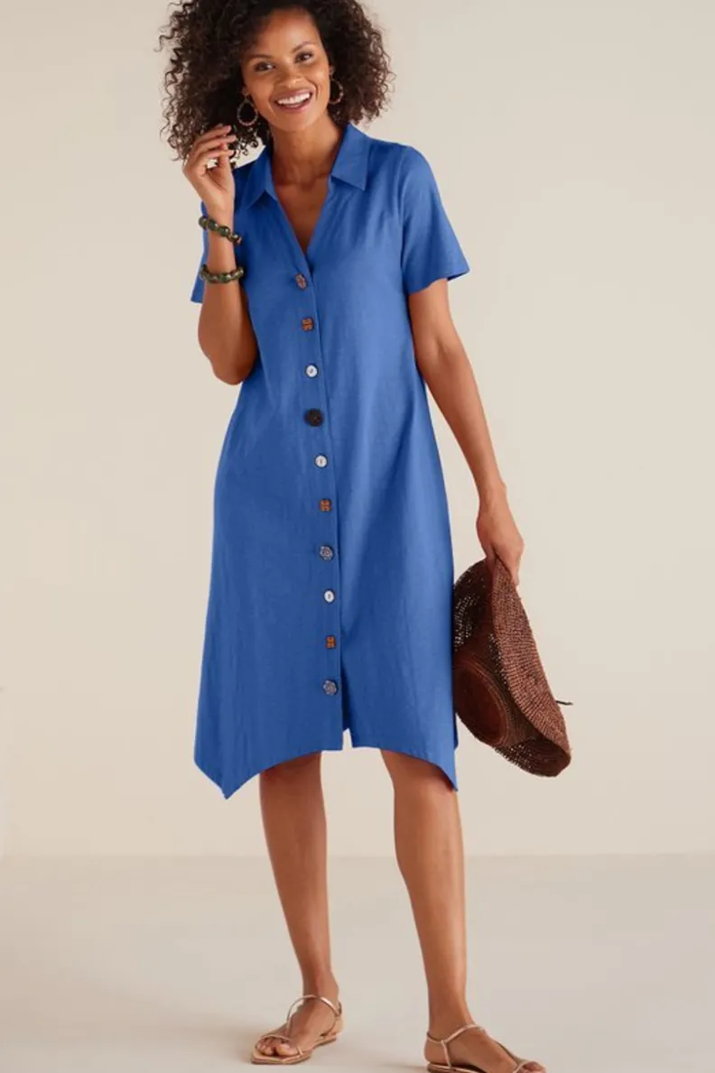 Vestido Danielle de Soft Surroundings - Elegancia Casual con Botones y Detalles Especiales