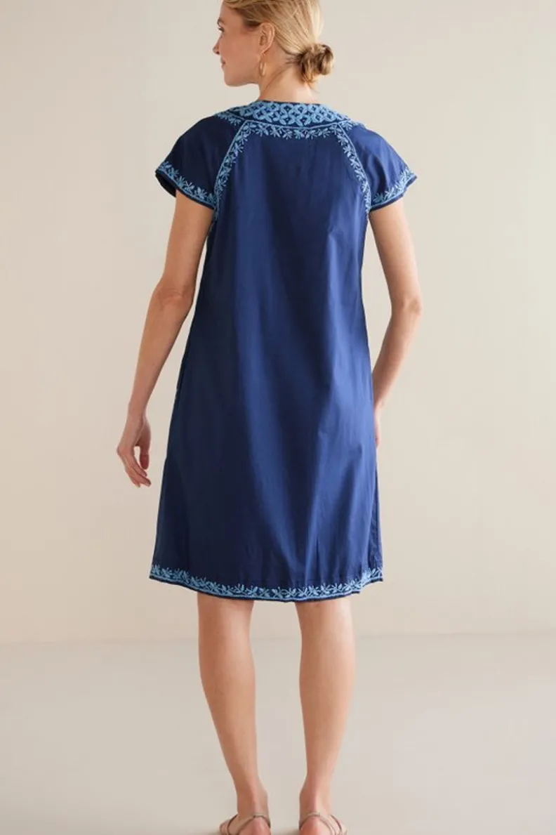 Vestido Corto Davina - Azul Marino en Tejido Suave de Soft Surroundings