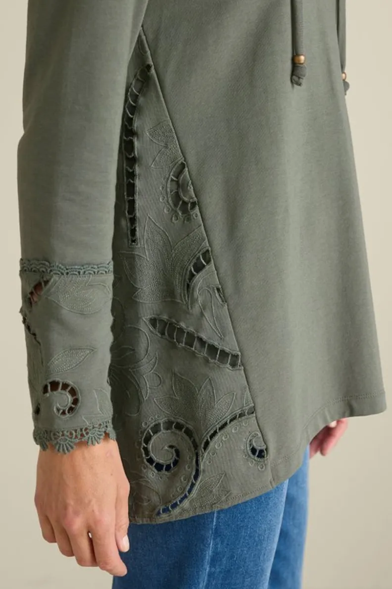 Blusa Dionne en Oliva - Tejido Ultrasuave para Estilo Relajado