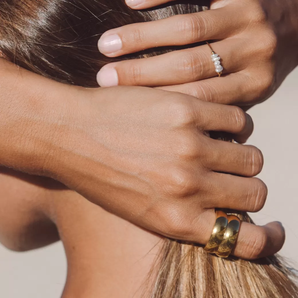Anillo Doble de Diseño Exclusivo - Elegancia Moderna en Joyería Atolea
