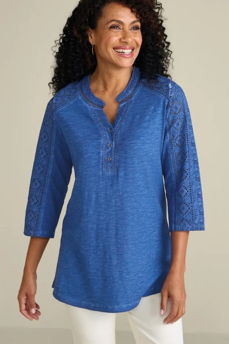 Blusa Draco Azul Marino - Túnicas y Leggings Casuales | Soft Surroundings