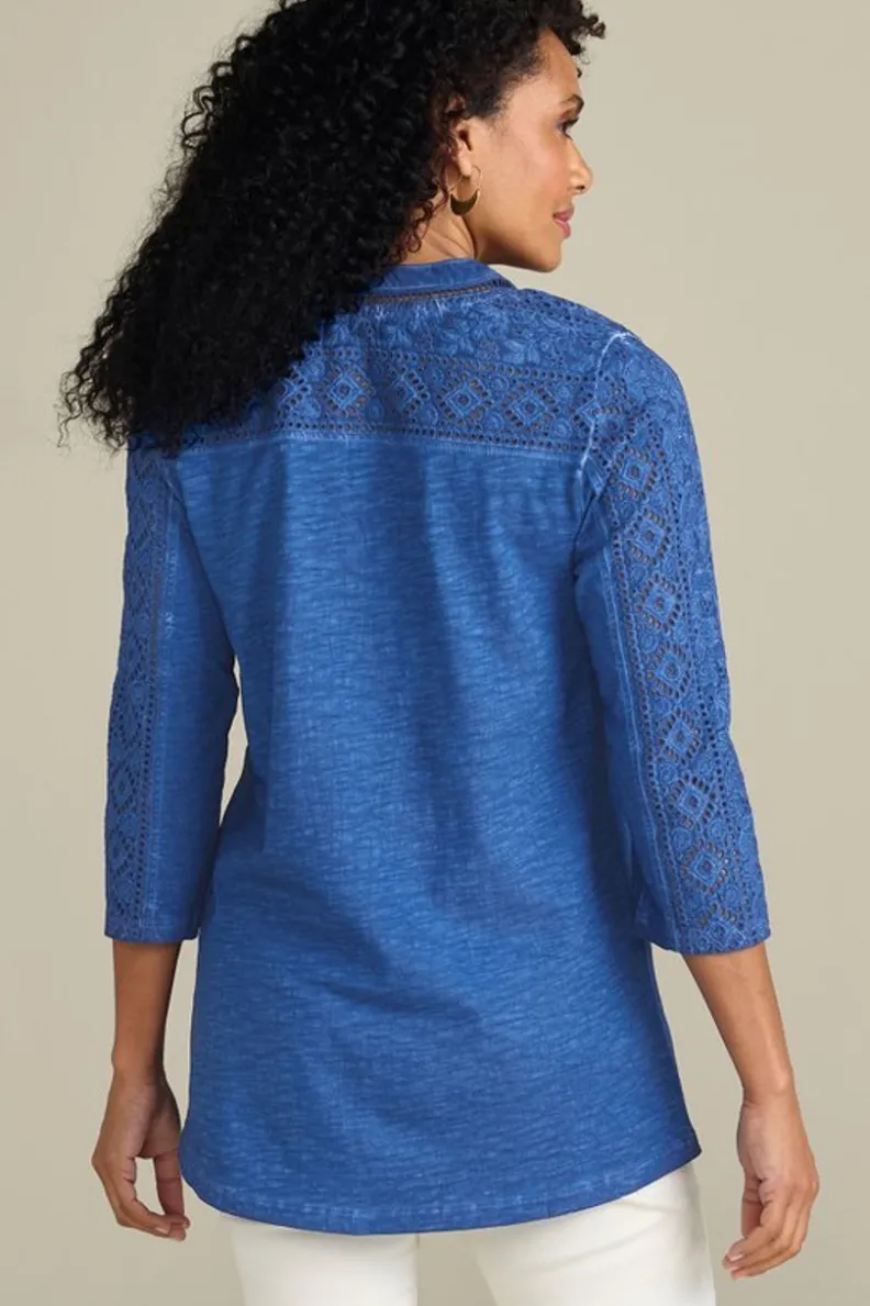 Blusa Draco Azul Marino - Túnicas y Leggings Casuales | Soft Surroundings
